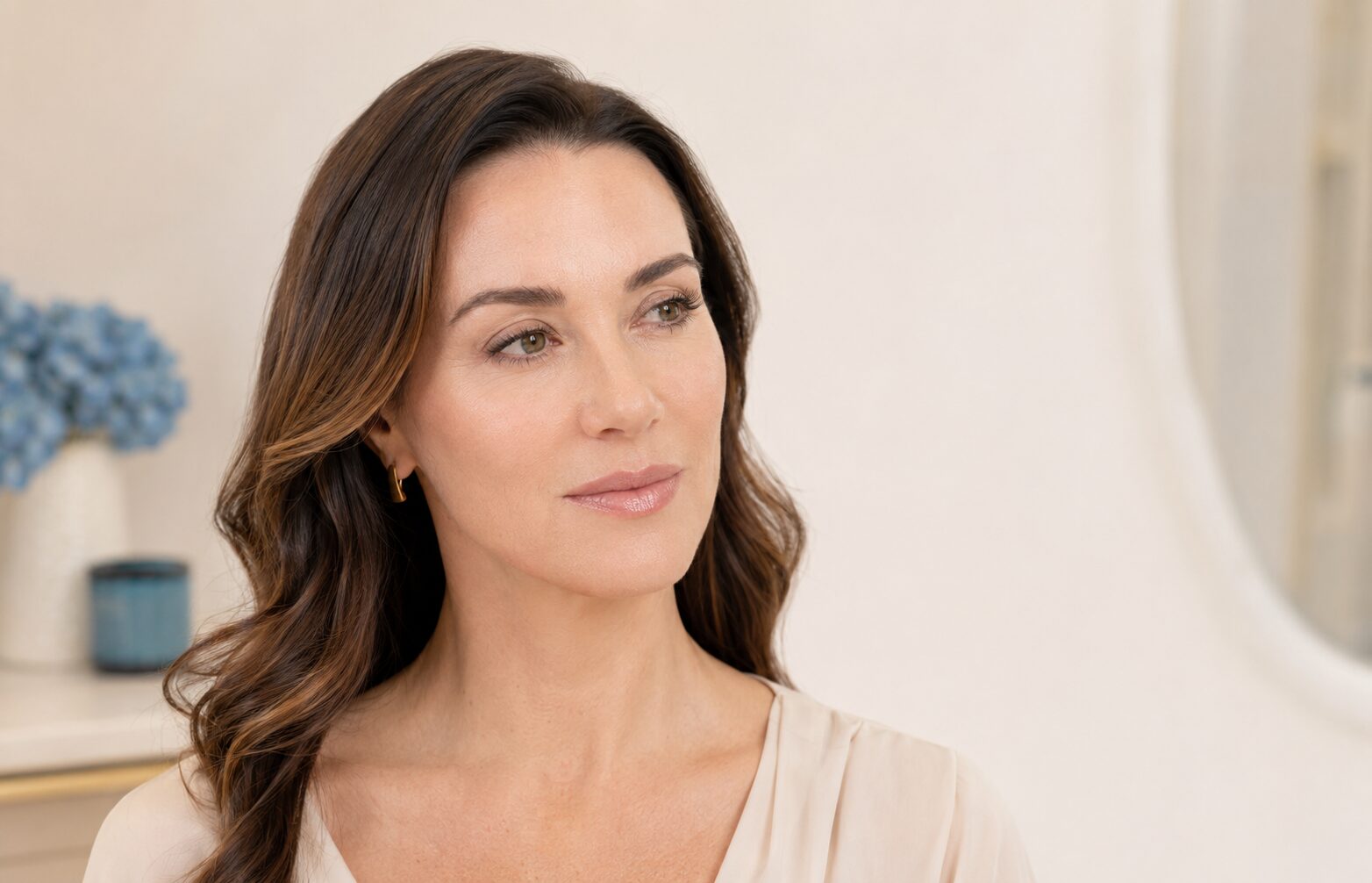 Profile facial view used to assess balance and facial proportions
