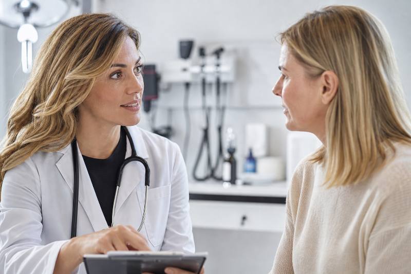 BHRT Safety Coral Springs: 3 Powerful Facts You Need to Know 2 Doctor explaining BHRT Safety Coral Springs to a patient