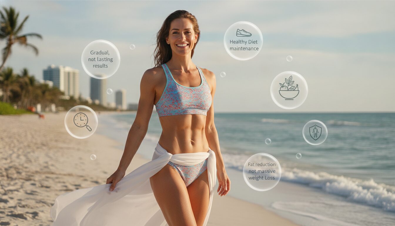 Liposculpting Myths Coral Springs: 5 Powerful Truths... 2 Liposculpting Myths Coral Springs: Infographic contrasting myths (quick fixes) with truths (natural sculpting, post-recovery wellness).