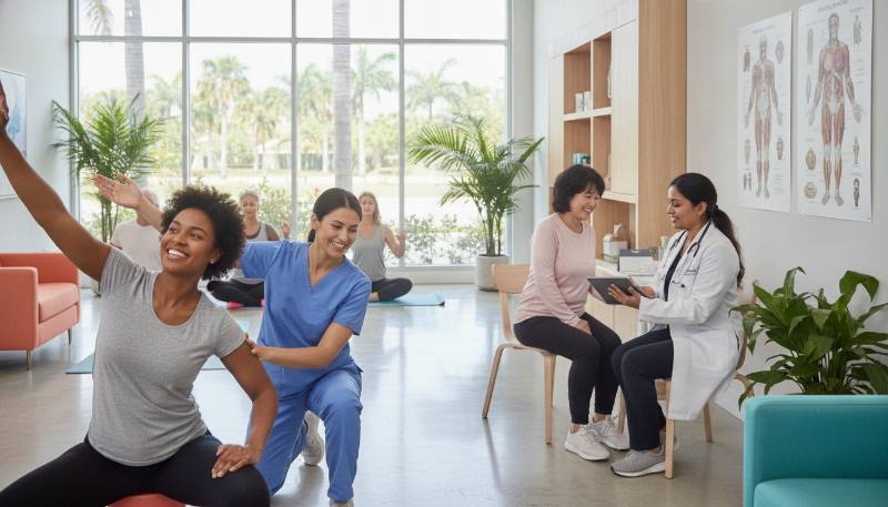 Wellness Clinic Coral Springs: 5 Brilliant Reasons 2 Healthy individuals engaging in outdoor wellness activities in Coral Springs