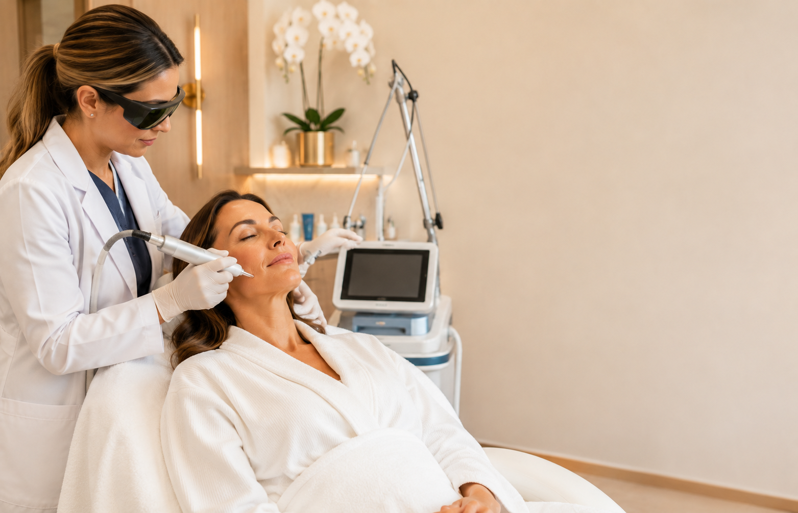 Professional laser skin treatment at MD Touch Aesthetics and Wellness