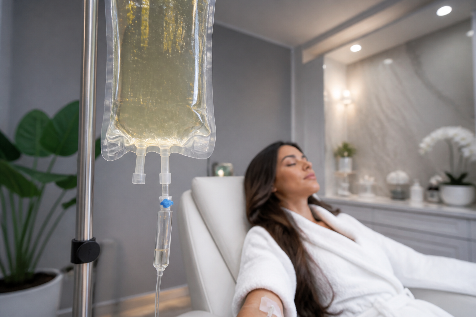 Refreshed individual after Hydration IV Therapy Coral Springs session.